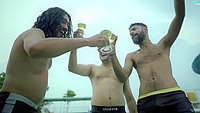 Three friend discus for gangbang