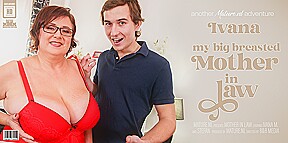Toy Boy Gets To Fuck His Girlfriends Curvy Big Breasted Mother Ivana And Goes Wild