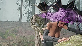 Tree monster fucks witch