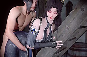 3D Big Boobs Slut Asian Whore Wearing Cute Dress Got Fucked so Hard