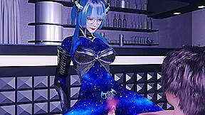 3D Big Boobs Slut Cosplay Model Show Her New Perfect Tattoo