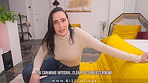 Busty stepmom in jeans teach stepson how to make her cum