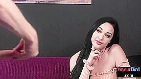 CFNM British babe teases wanker who wanks on her