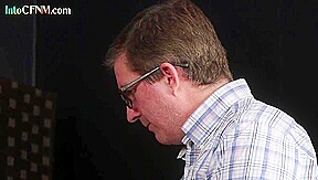 CFNM classy babes in dress and heels suck cock in group BJ