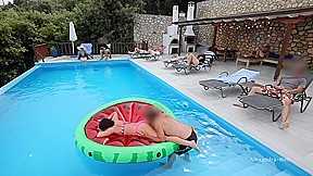 Fucked in the Hotel Pool in Front of All Guests