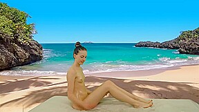 Hottest beach masturbation