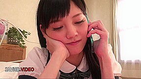 Intense Japanese teen gives amazing blowjobs in hot threesomes session