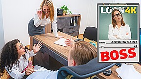 LOAN4K. Mrs. Boss caught her clerk having sex and jumped on his cock right after