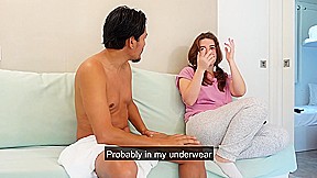 She Is Surprised! Stepuncle Carlos Walks Around the House Naked