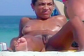 Beautiful Naked Woman Beach