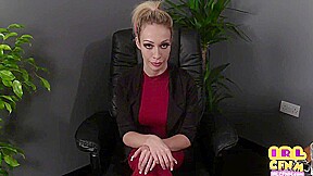 CFNM POV MILF sucking and jerking cock in amateur closeup