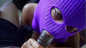 Ebony Masked Girl I Make Her Swallow Dick