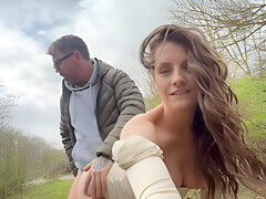 Fucking A Stranger In The Woods With Real Life Cucks