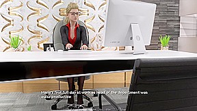 Moving Down Two Lesbians Pussy Licking Multiple Orgasms In The Office Ep37