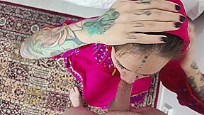 The Afghan female performed fellatio on me.