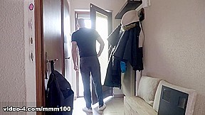Stunning French MILF with big tits fucked on the sofa in schoolgirl outfit – MMM100